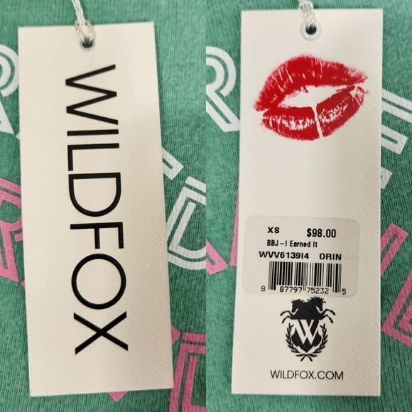 NWT Wildfox I Earned It Baggy Beach Jumper Size XS Style BBJ-I Earned It - Picture 11 of 13